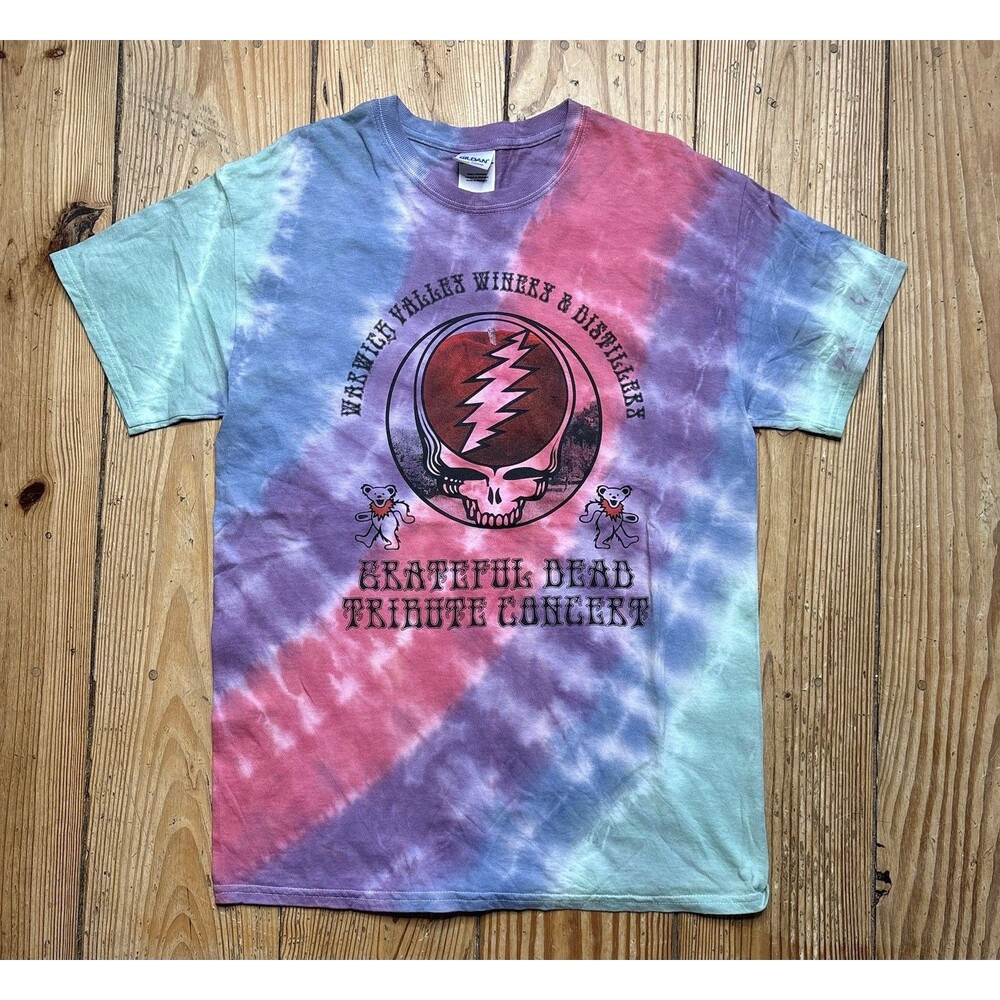 Grateful Dead Tribute Concert T Shirt Dye Die Mens Size Medium Bear Music Band